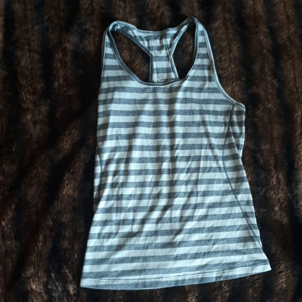 Grey and white stripped new balance tank top🖤